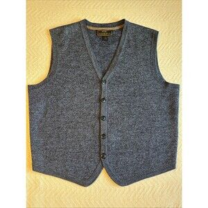 JOS A. Bank Reserve Men’s Sz L Merino Wool Acrylic Blend Blue Sweater Vest NWOT